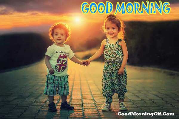 Cute Baby Saying Good Morning Images
